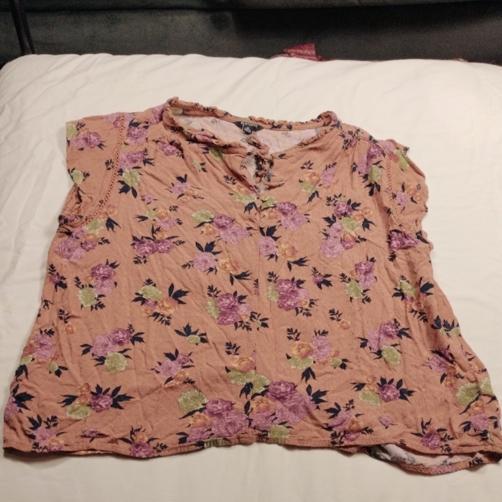 Buffalo David Bitton Floral Blouse Size XL